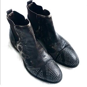 Donald J. Pliner Animal Print Leather Ankle Boots
